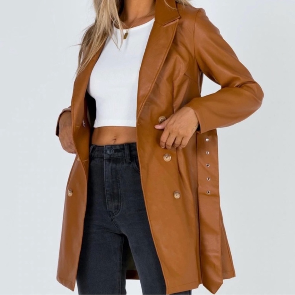 PRINCESS POLLY BROWN BLAZER JACKET
